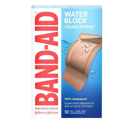 BAND-AID Band-Aid Water Block Tough Strip Extra Large Bandage 10 Count, PK24 1005566